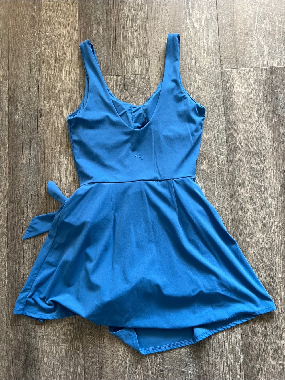 JoyLab Bright Blue Sleeveless Wrap Romper - Picture 4 of 5